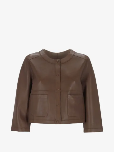 The Jackie Leathers chamarra sin cuello