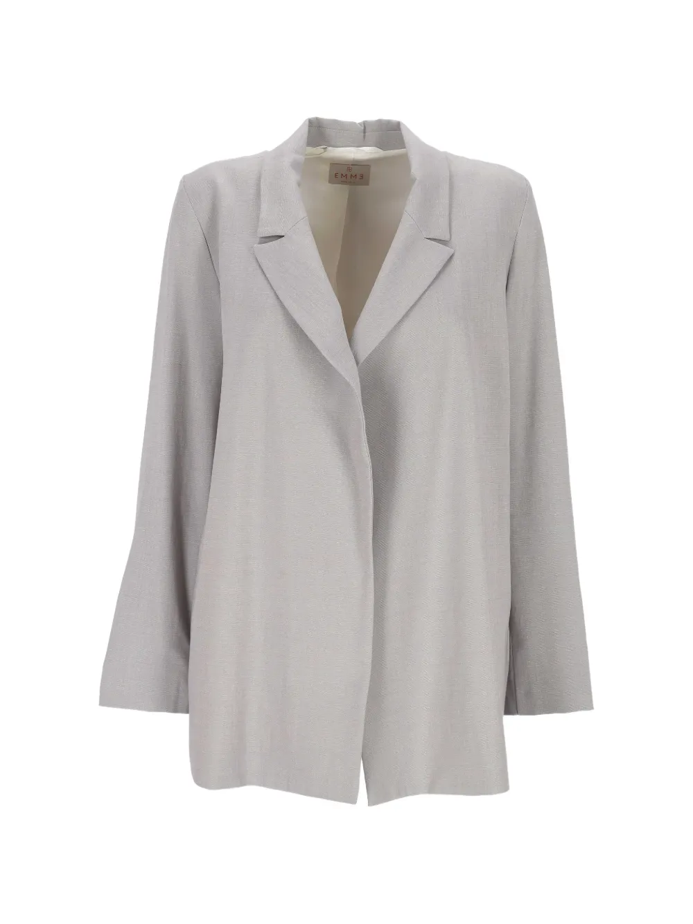 Marella Notch-lapel Open-front Jacket In Gray
