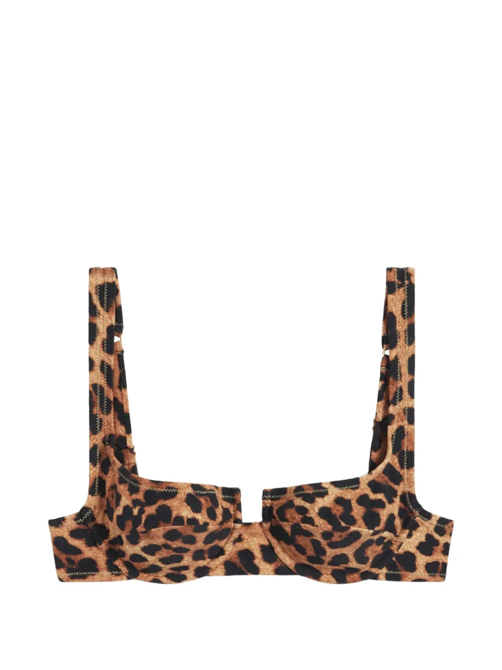 Reina Olga Brigitte leopard-print bikini top - Braun
