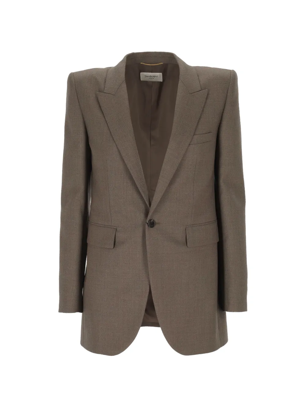Saint Laurent peak-lapels single-breasted blazer - Braun