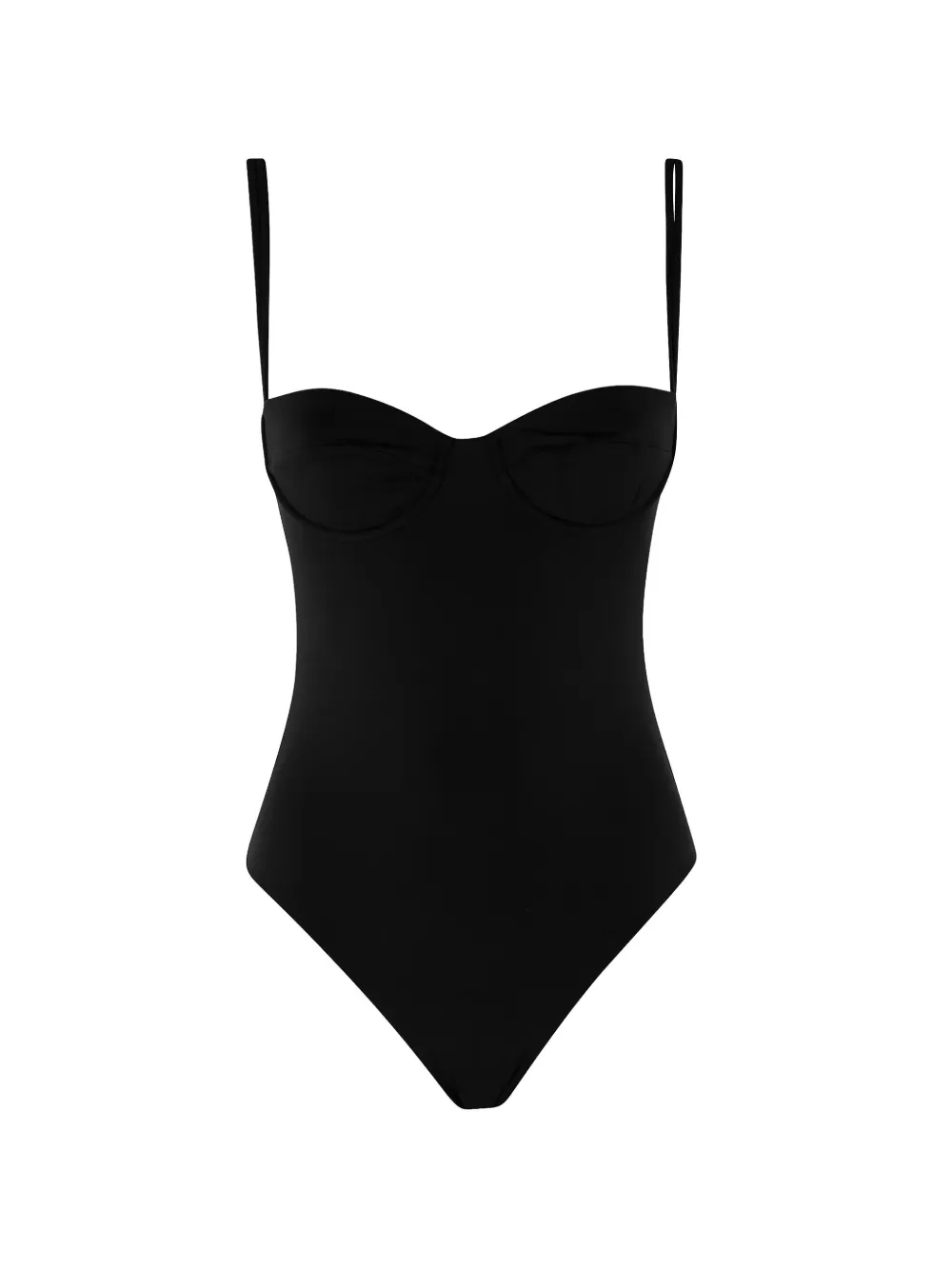 Federica Tosi sweetheart-neck swimsuit - Schwarz
