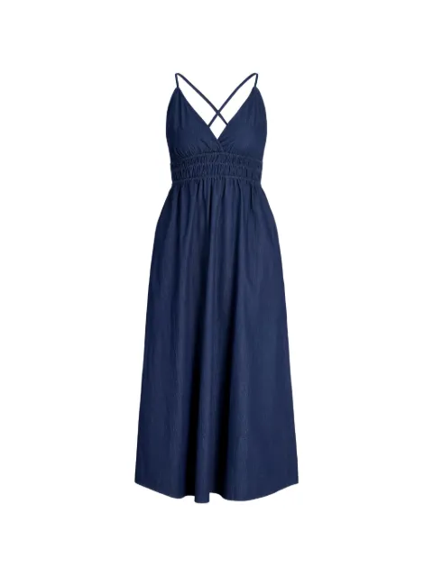 JJXX Debby smocked-waist cross-strap dress