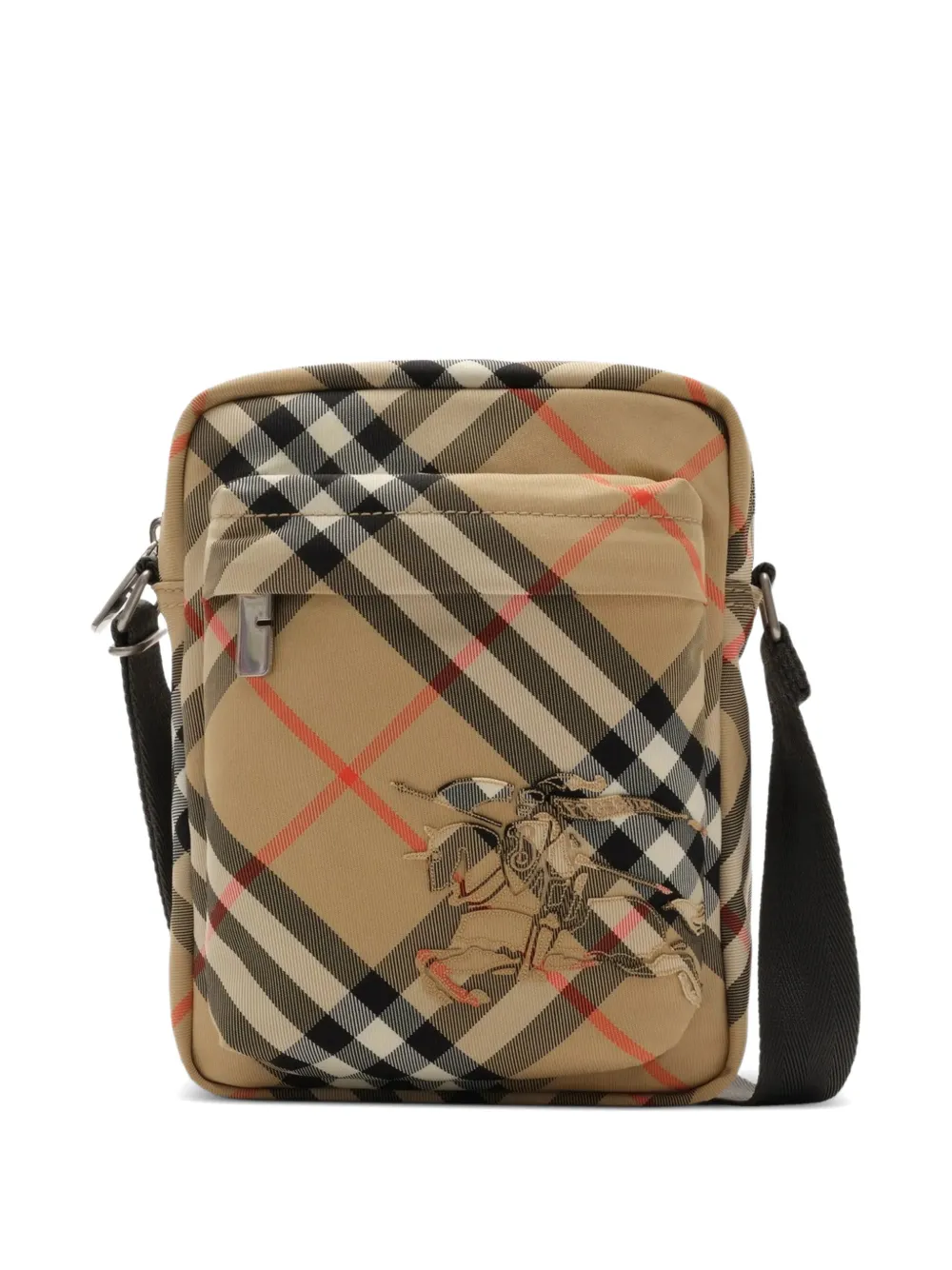 Burberry check-pattern Equestrian Knight Design shoulder bag - Marrone
