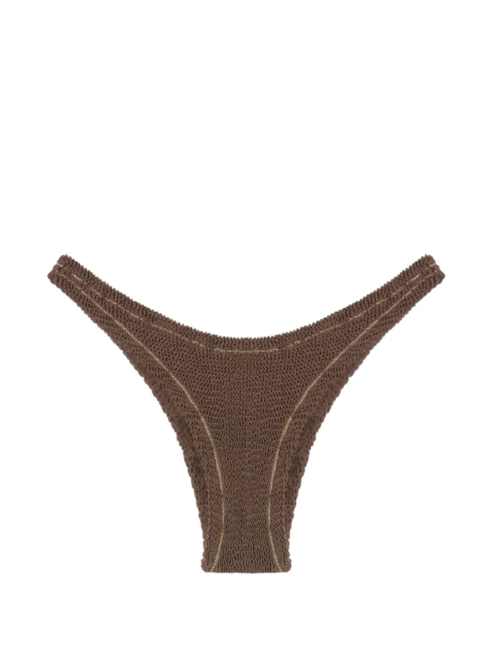 Reina Olga Ginny crinkled bikini bottoms - Marrone