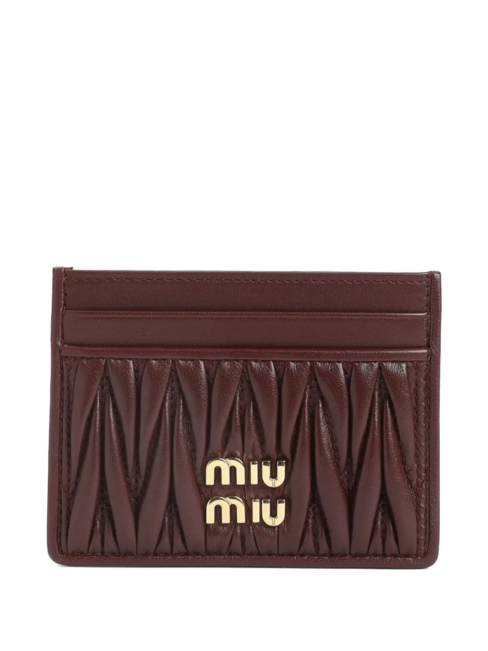 Miu Miu Matelassé card holder - Rosso
