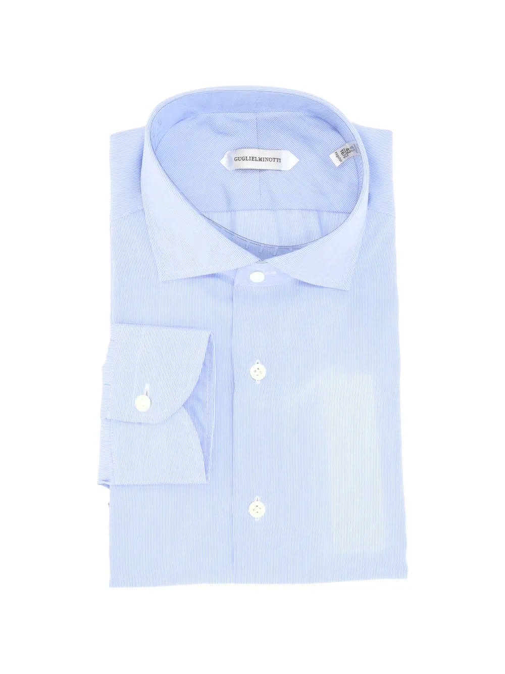 Guglielminotti vertical-stripe spread-collar shirt - Blu