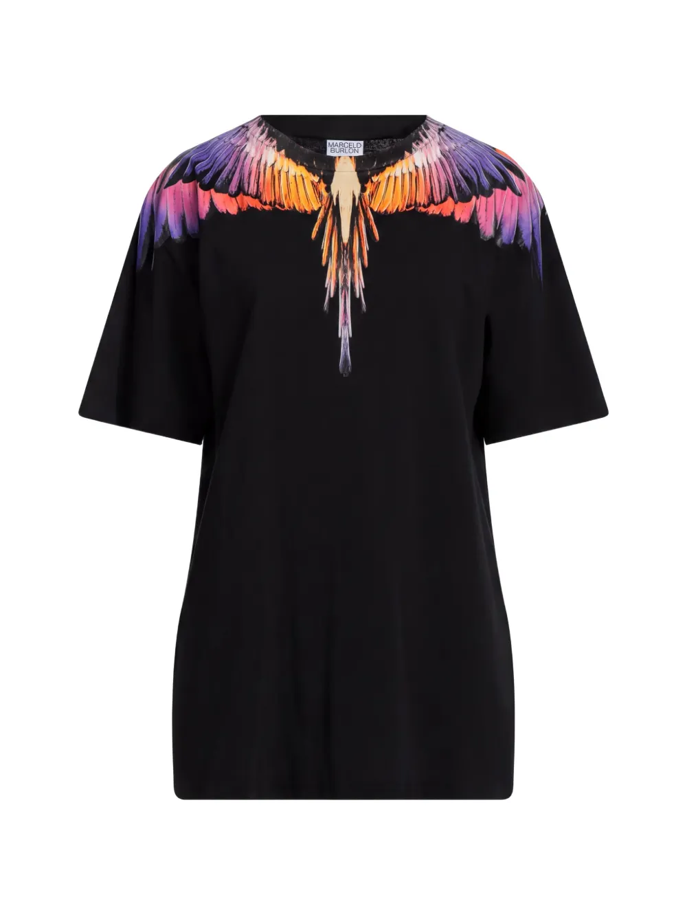 COUNTY OF MILAN KIDS robe t-shirt à imprimé ailes - Noir