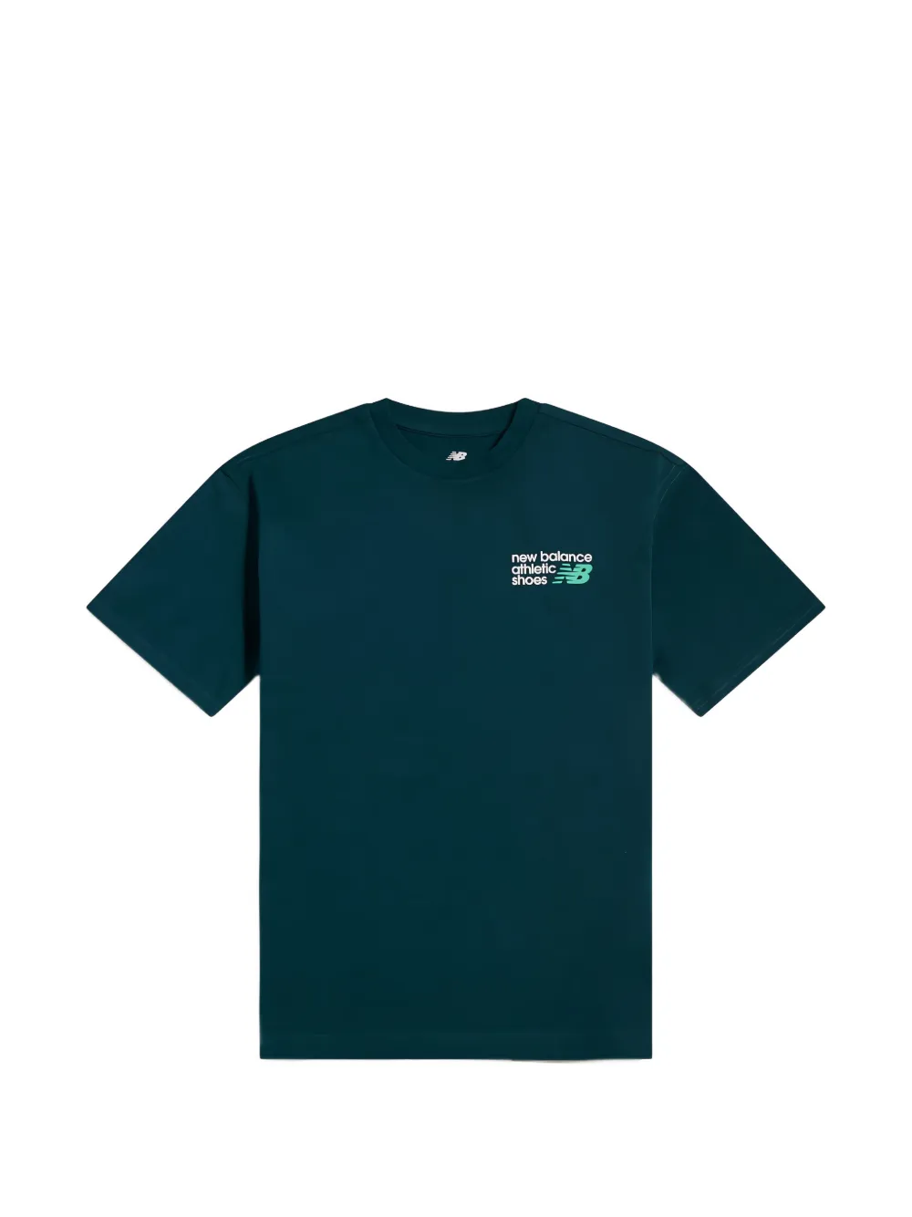 New Balance Kids T-shirt in cotone con logo - Verde