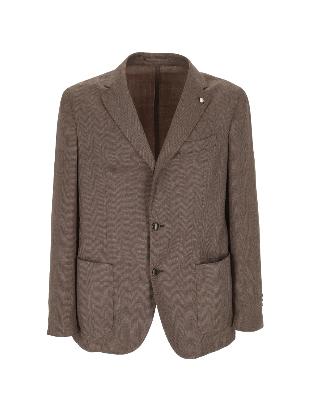 L.B.M. 1911 herringbone-weave blazer - Marrone