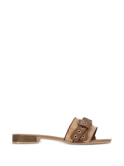 ALVIERO MARTINI 1° CLASSE — Geo Map print  buckle-fastening sandals