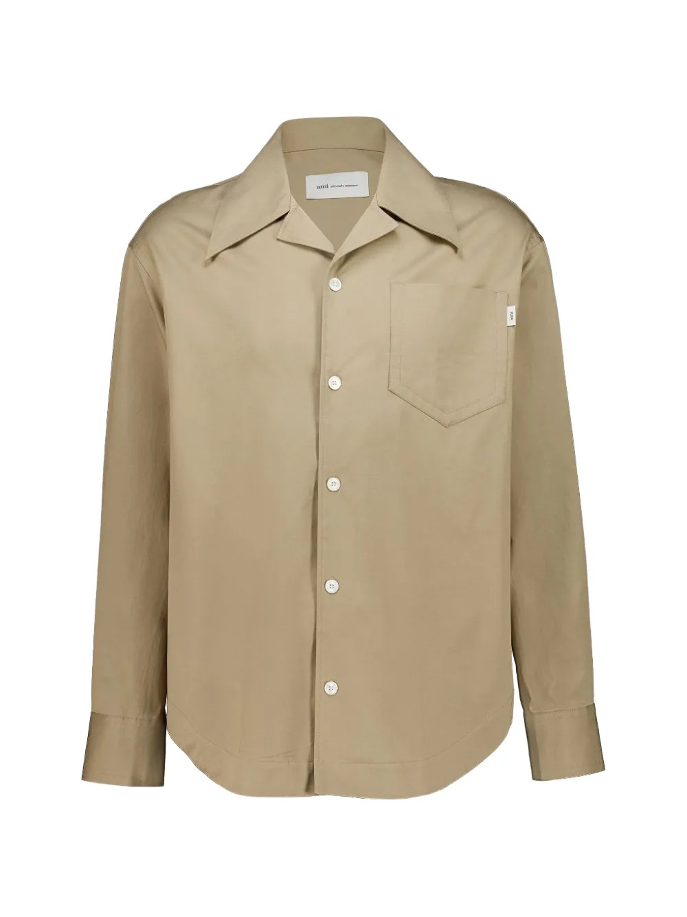 AMI Paris chest-pocket long-sleeve shirt - Neutrals