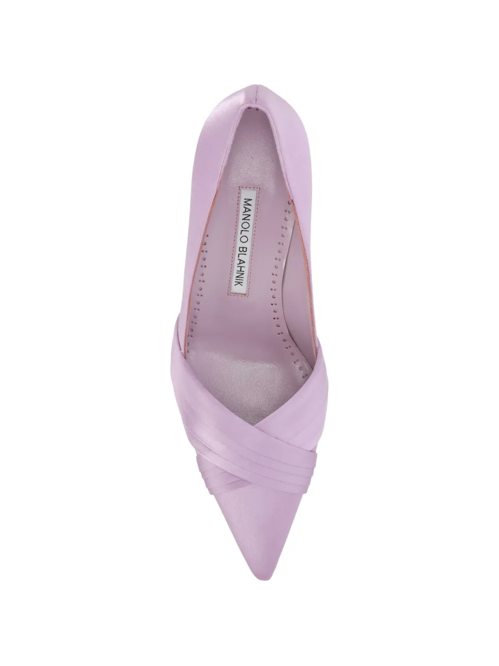 Manolo Blahnik pleated pointed-toe pumps Paars