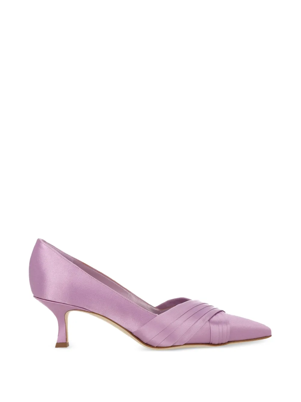 Manolo Blahnik pleated pointed-toe pumps Paars