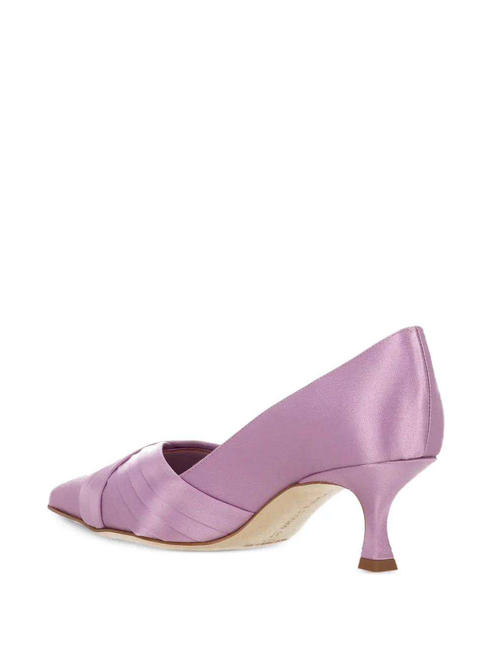 Manolo Blahnik pleated pointed-toe pumps Paars