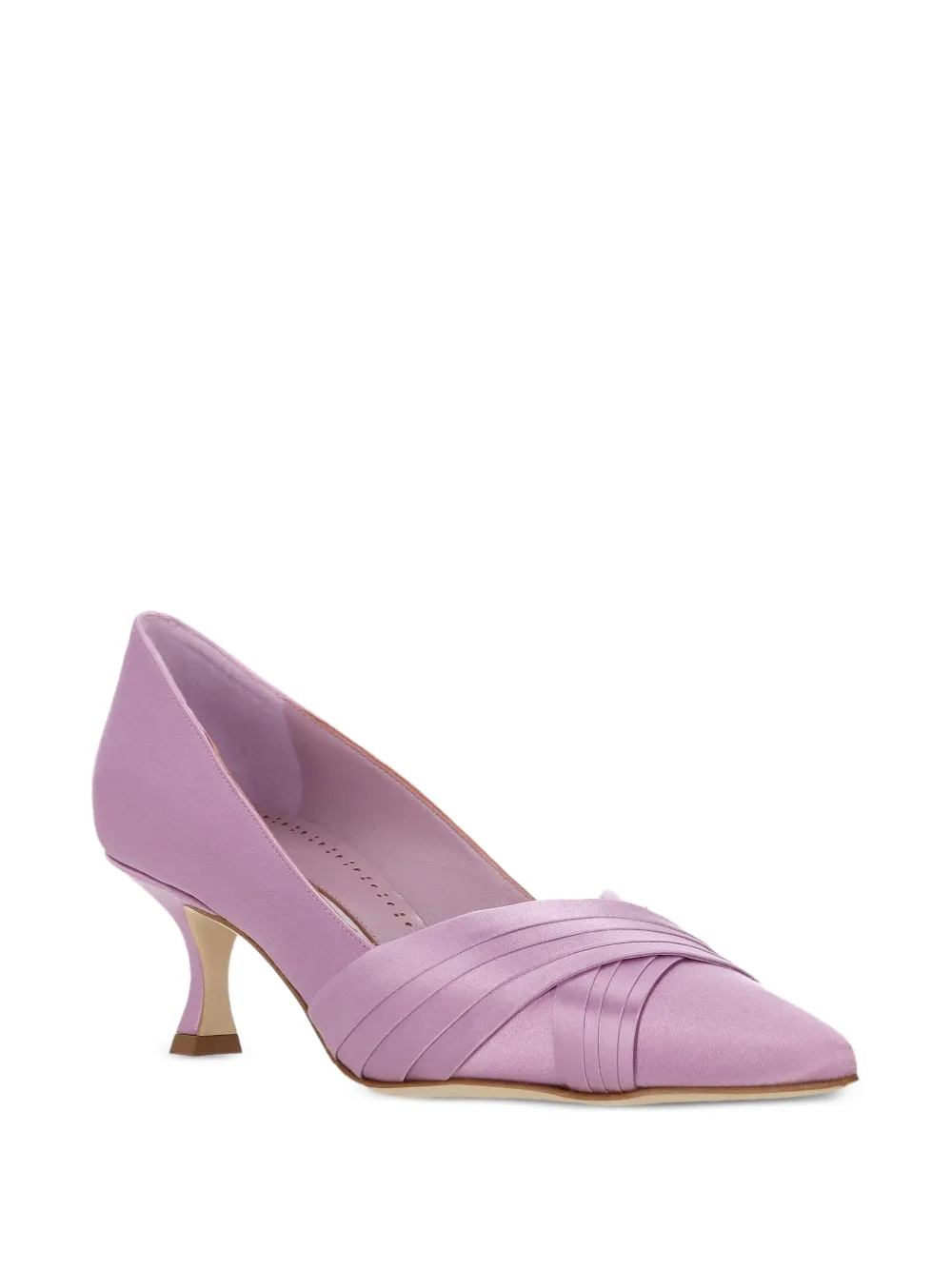 Manolo Blahnik pleated pointed-toe pumps Paars
