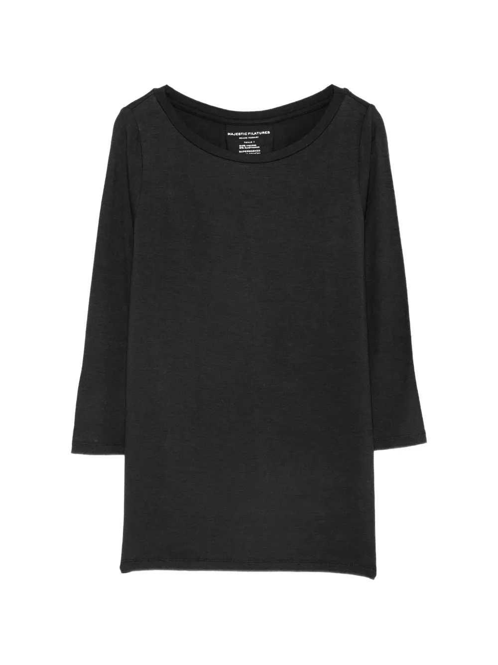 Majestic Filatures pleated-back T-shirt - Nero