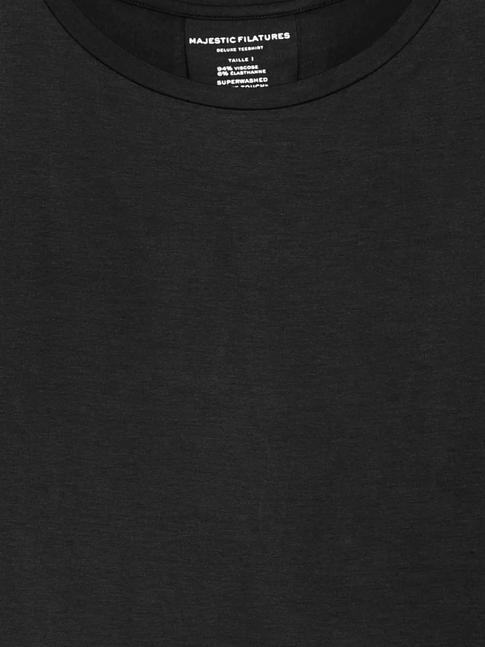 Majestic Filatures T-shirt met geplooide rug Zwart