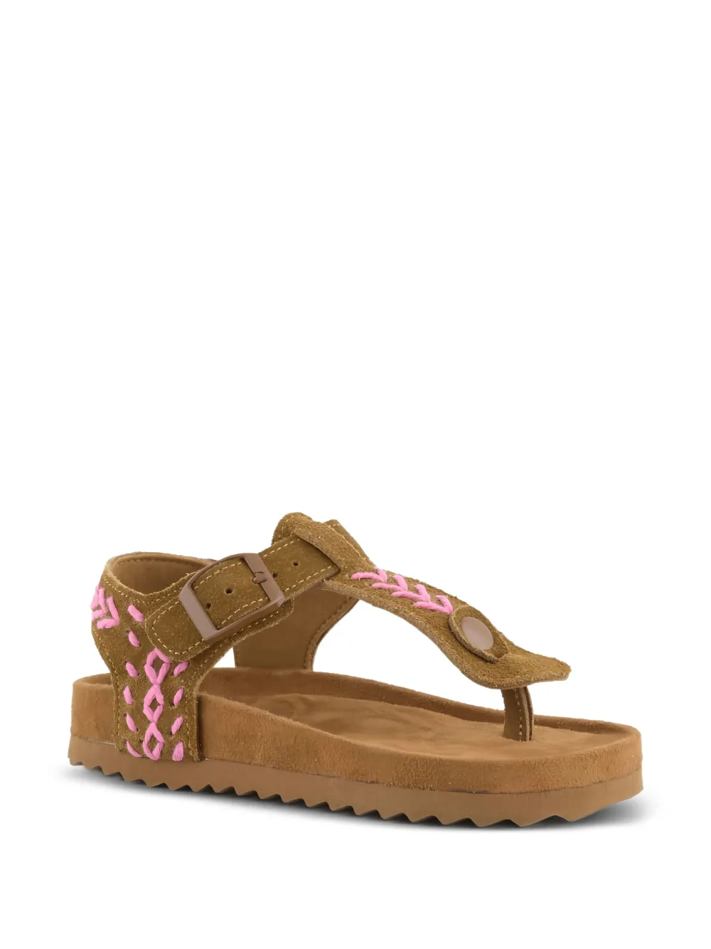 Colors Of California Sandali Slofik con ricamo - Marrone