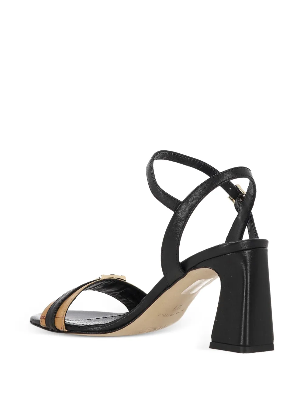 ALVIERO MARTINI 1° CLASSE Geo Map buckle-fastening sandals Zwart