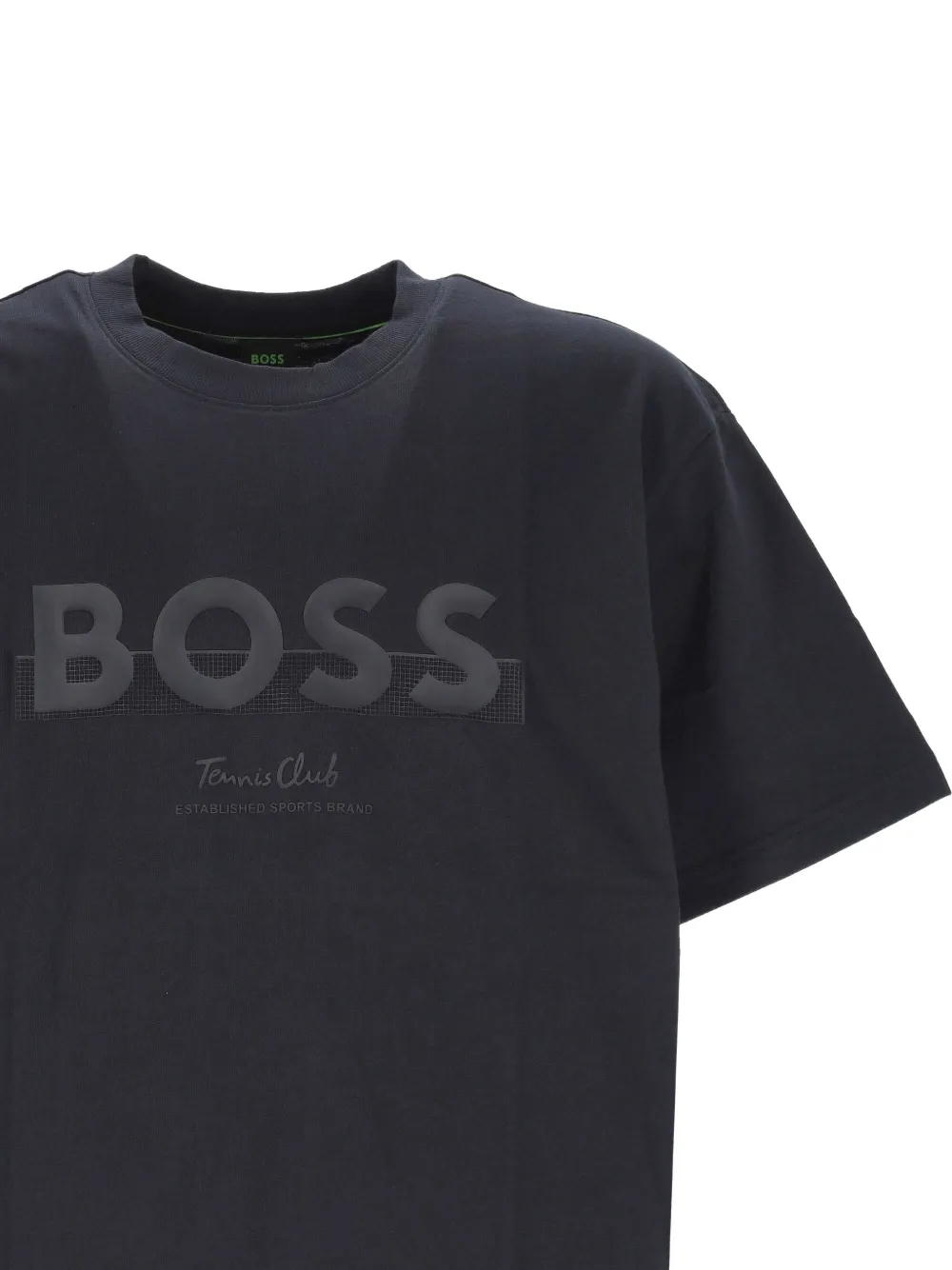 BOSS Katoenen T-shirt met logoprint Zwart