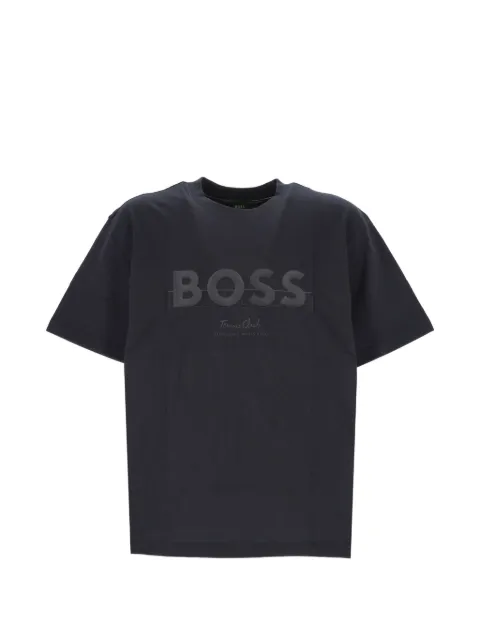 BOSS logo-print cotton T-shirt