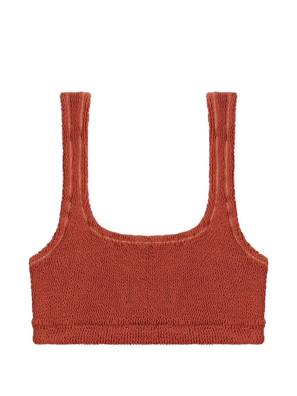 Reina Olga Ginny smocked bikini top - Arancione