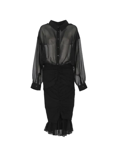 Jacquemus Siroco sheer-panel ruffled dress