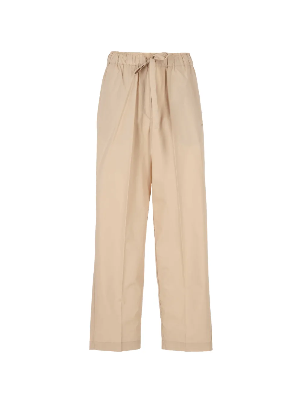 EMMA E GAIA drawstring-waist pressed-crease trousers - Toni neutri