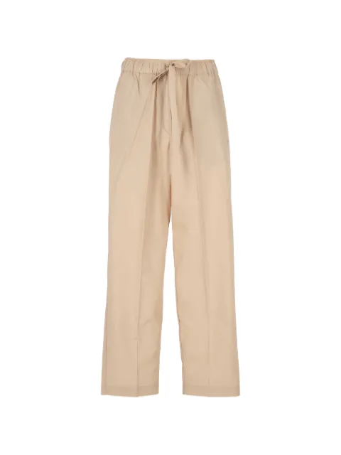 EMMA E GAIA drawstring-waist pressed-crease trousers