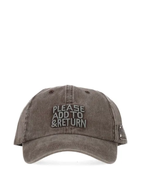 MISBHV Ray Johnson embroidered washed-effect baseball cap