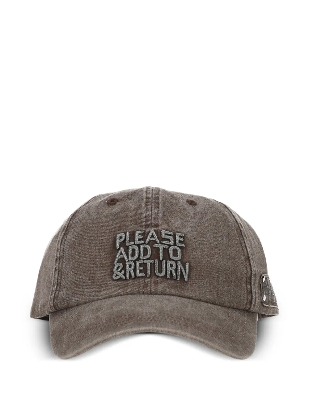 MISBHV Ray Johnson embroidered washed-effect baseball cap - Grigio