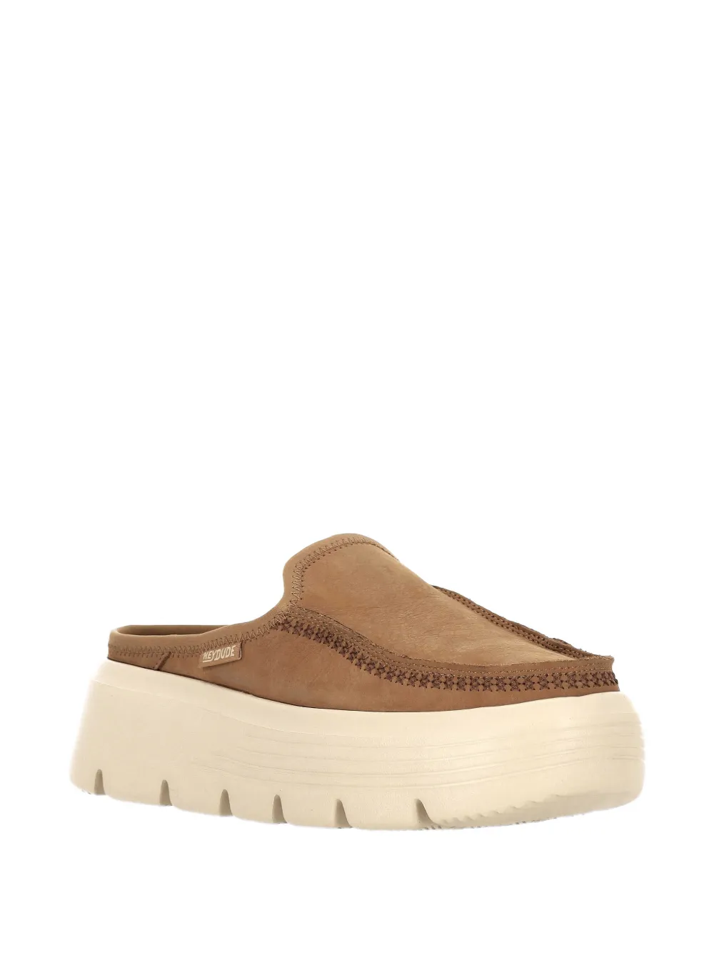 Hey Dude Austin loafers met plateauzool Bruin