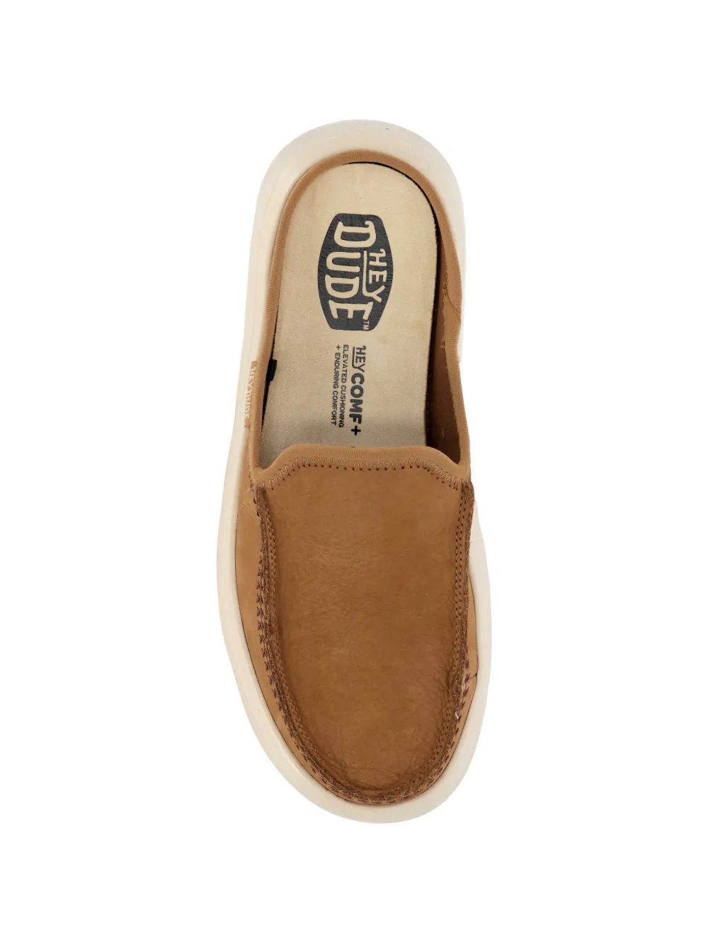 Hey Dude Austin loafers met plateauzool Bruin