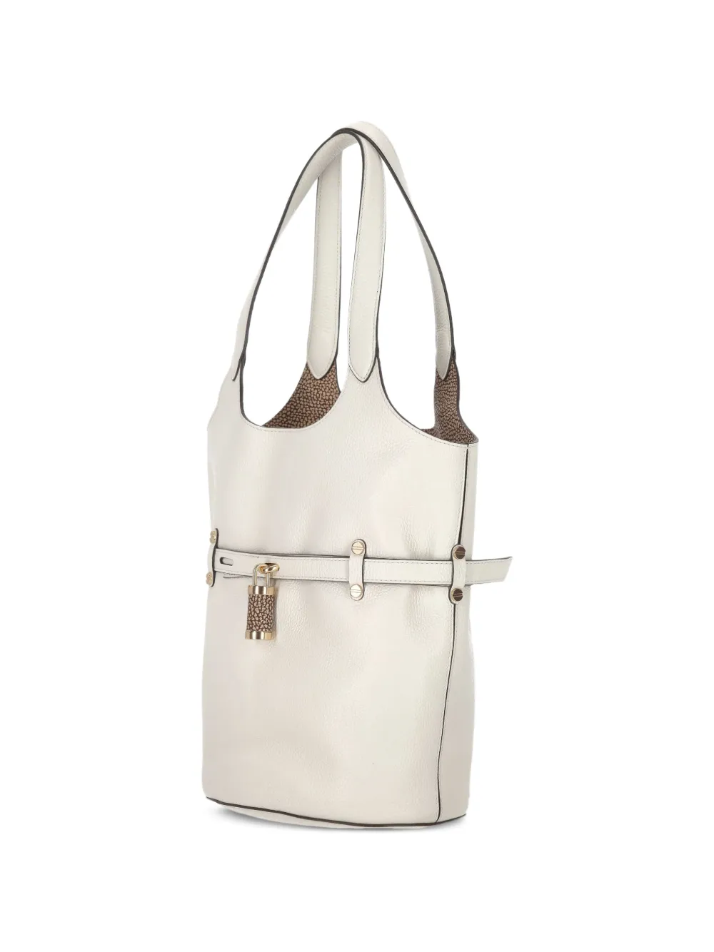  Borbonese Bolso De Hombro Secchiello Pequeño - Blanco 