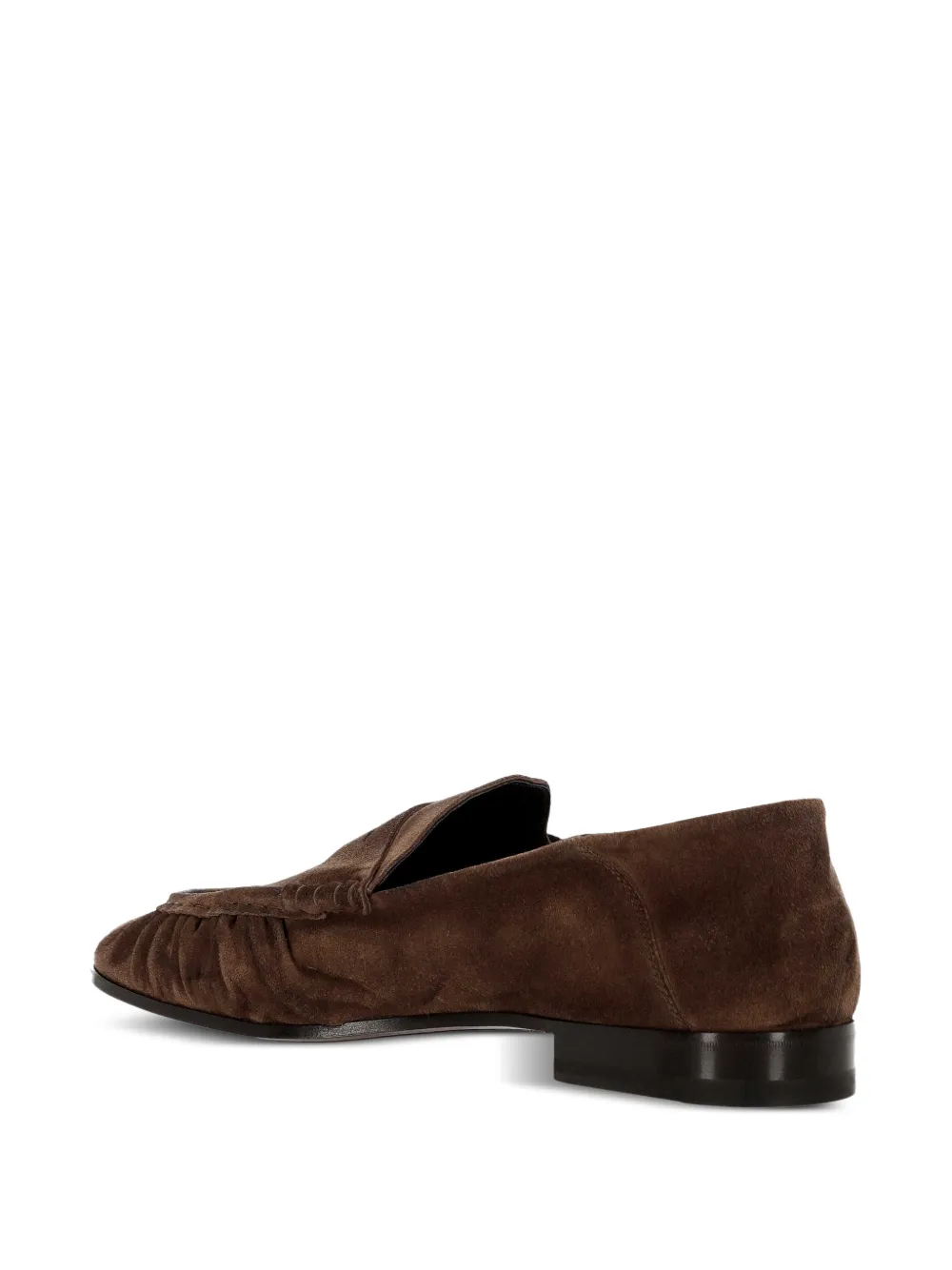 Ortigni Penny loafers met ruches Bruin
