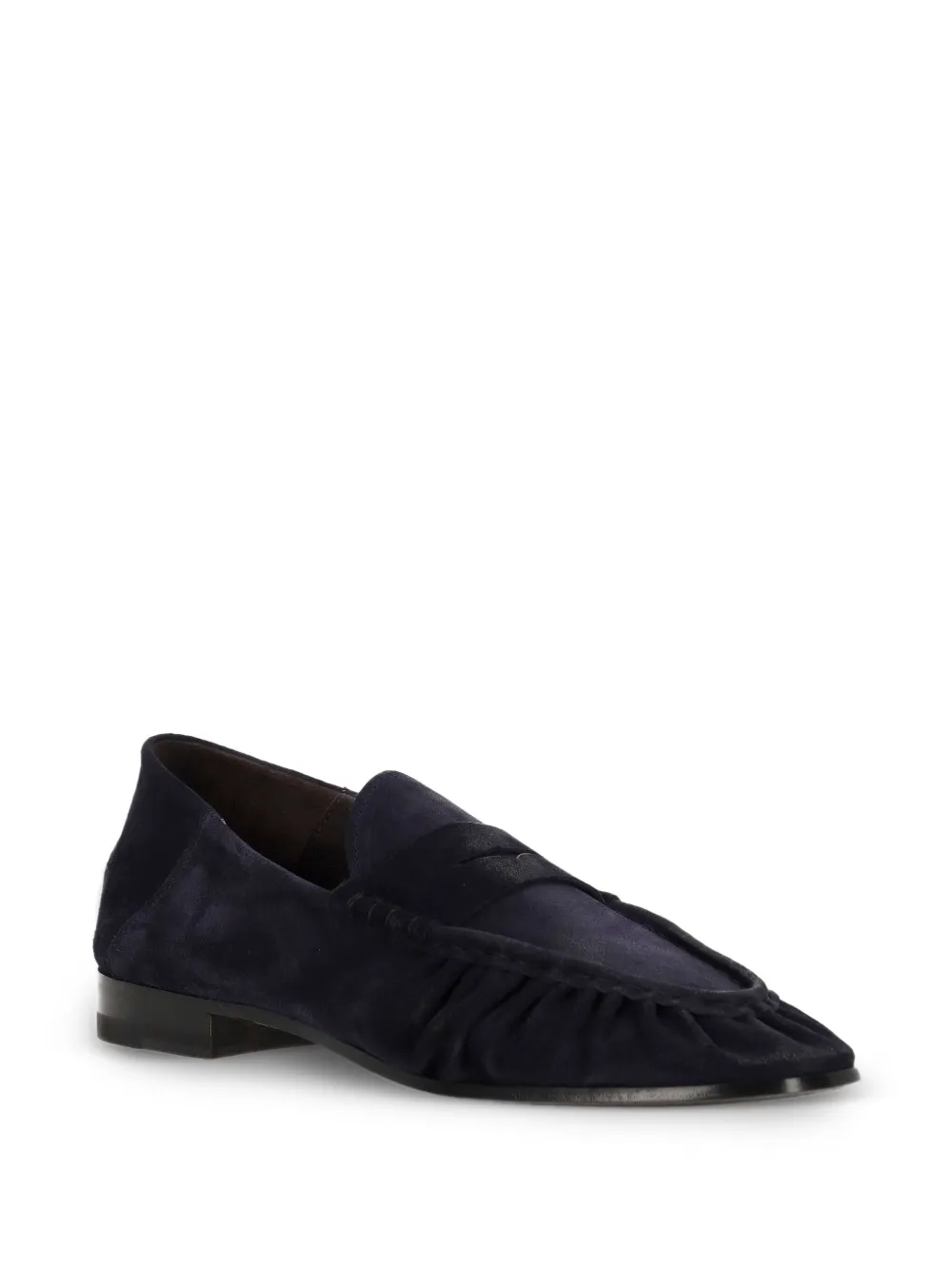 Ortigni Penny loafers met ruches Blauw