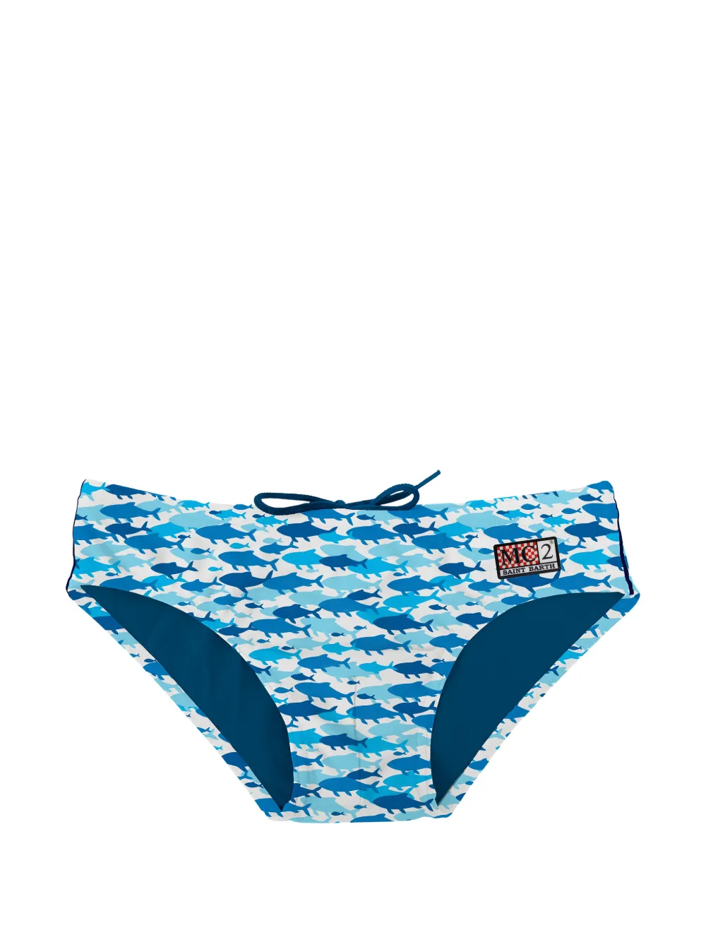 MC2 Saint Barth Kids Zwembroek met haaienprint Blauw