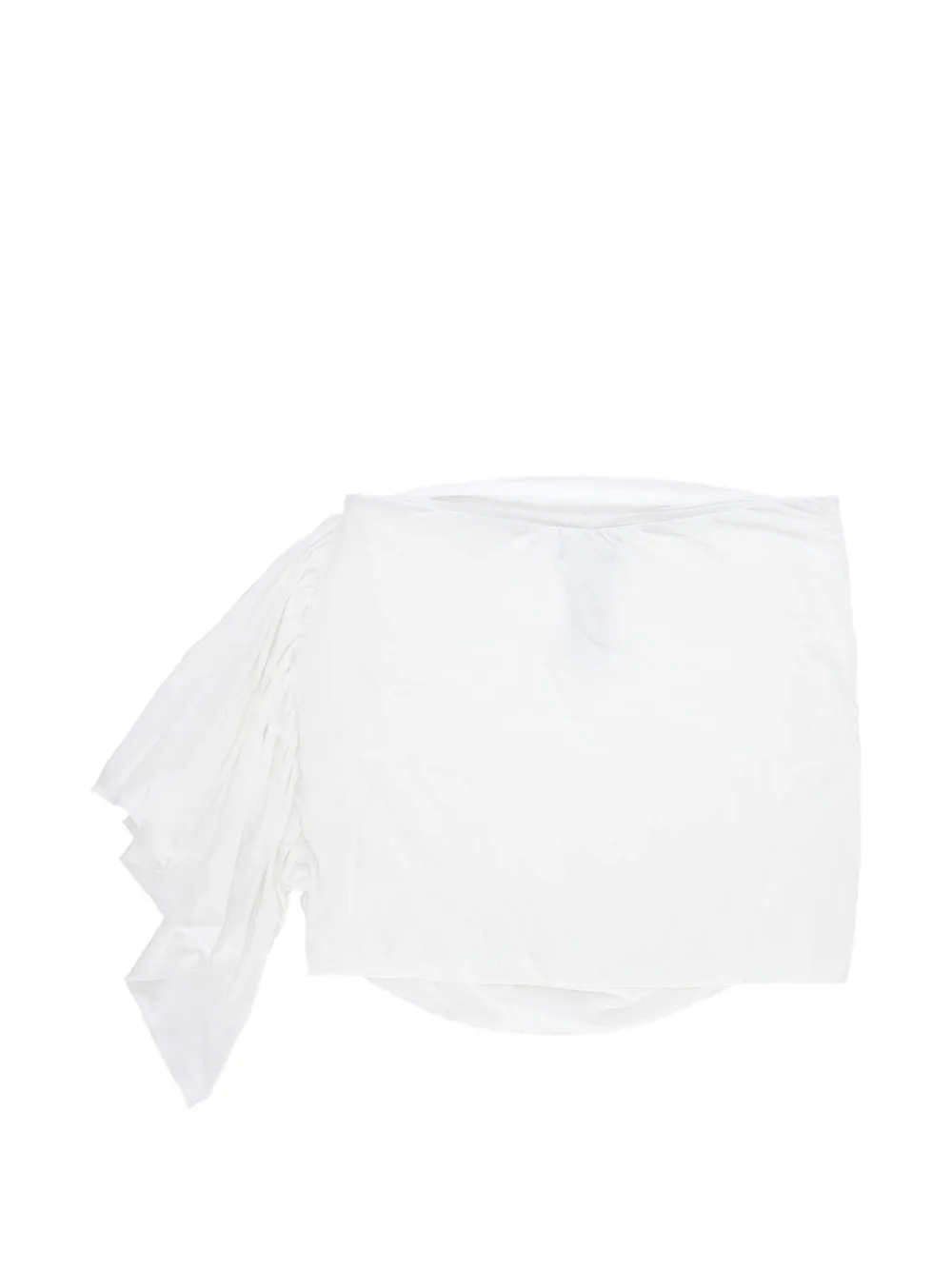 Federica Tosi Mini-rok met ruches en gedrapeerd detail Wit