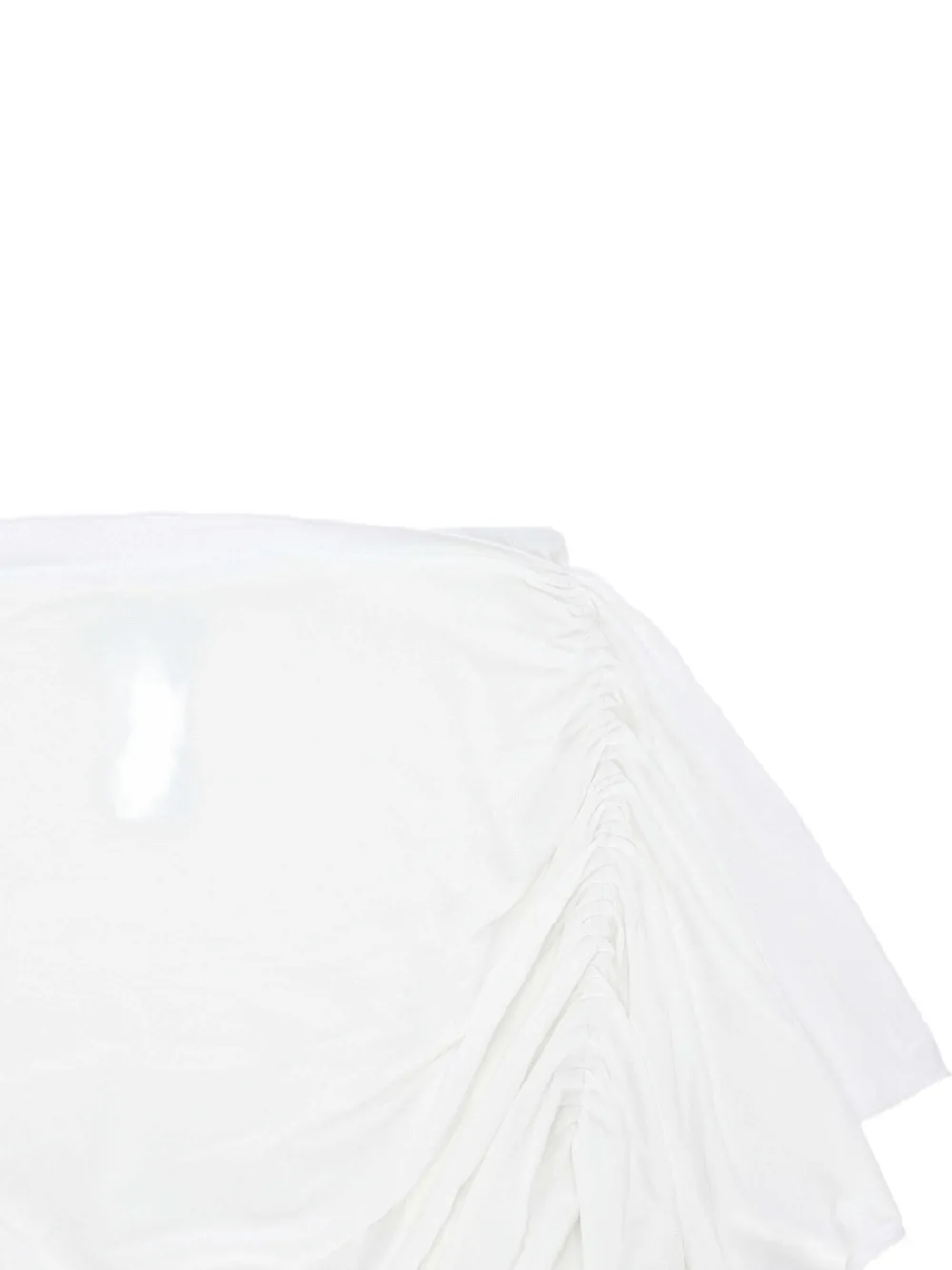 Federica Tosi Mini-rok met ruches en gedrapeerd detail Wit