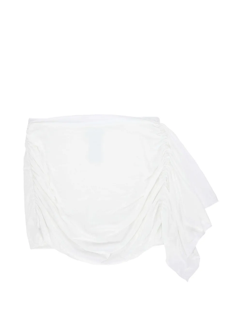 Federica Tosi ruched draped-detail mini skirt - Weiß