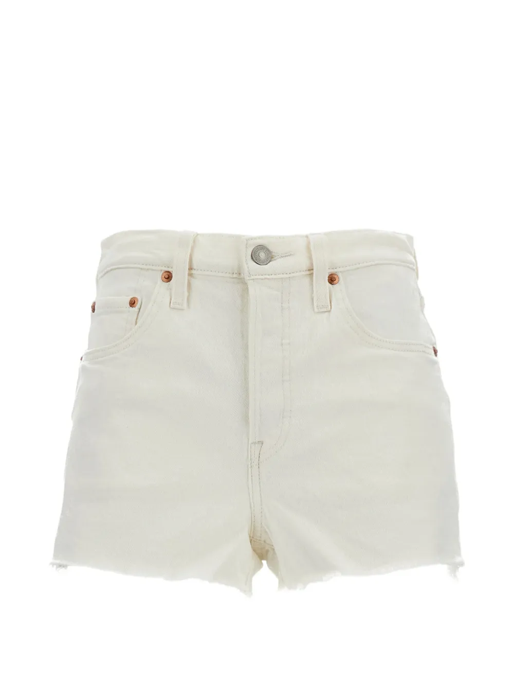 Levi's 501 frayed-hem shorts - Bianco