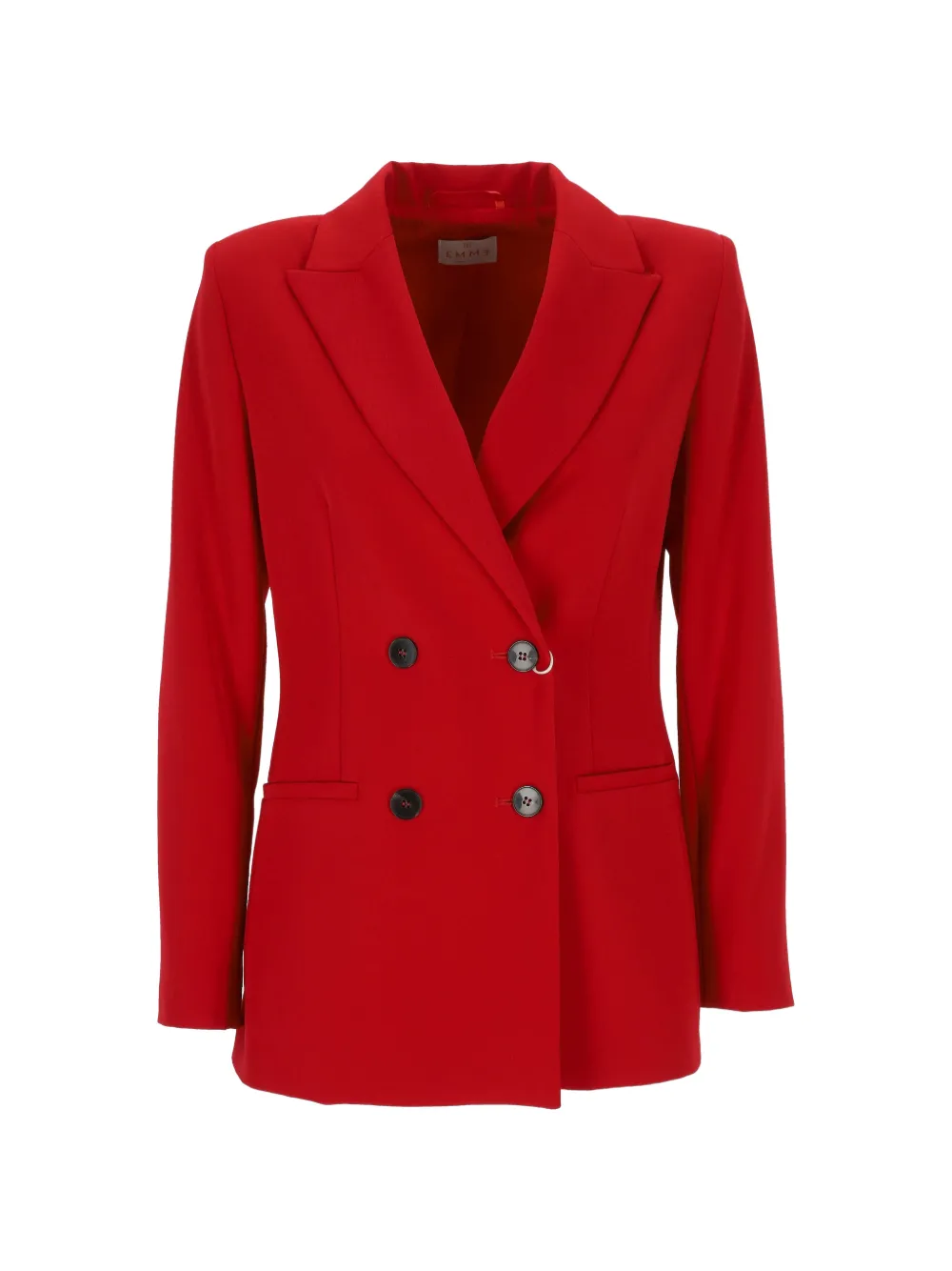 Marella Double-breasted Twill Blazer In Red