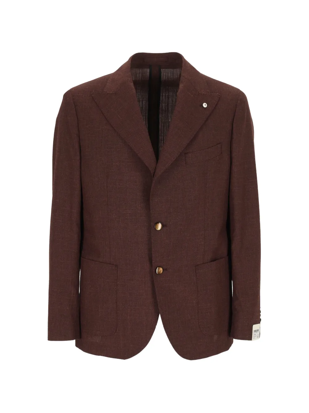 L.B.M. 1911 peak-lapel single-breasted jacket - Marrone