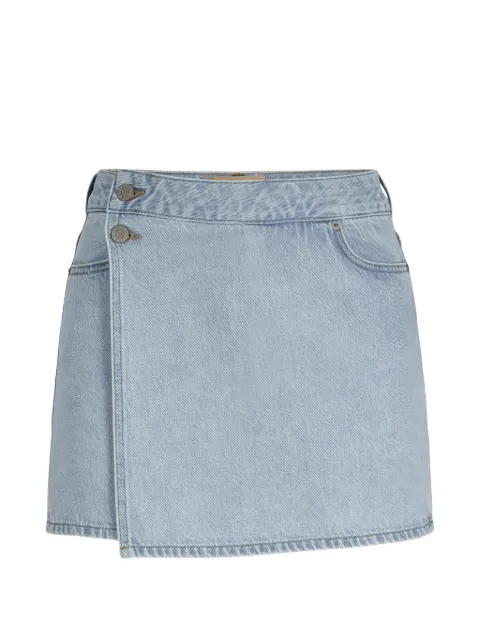 JJXX Greta wrap-front denim shorts