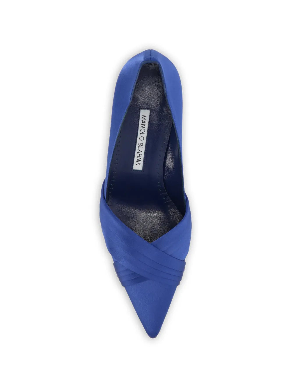 Manolo Blahnik crossover-strap pointed-toe pumps Blauw