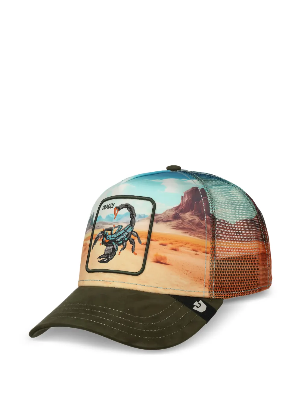 GOORIN BROS scorpion-patch mesh-panel trucker hat - Arancione