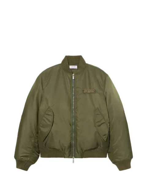 Off-White logo-patch bomber jacket