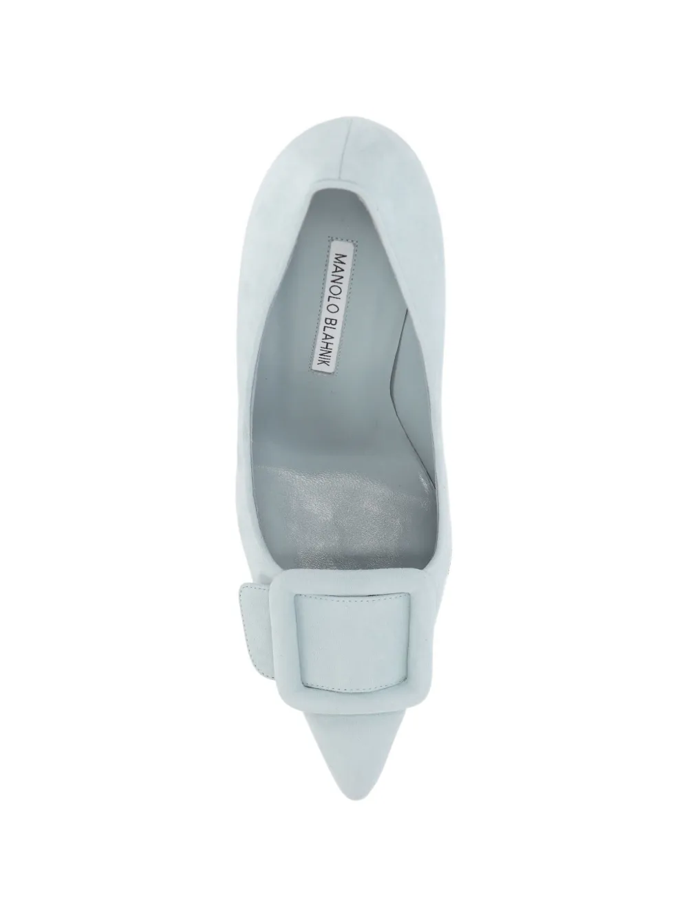 Manolo Blahnik buckle-detail suede pumps Blauw