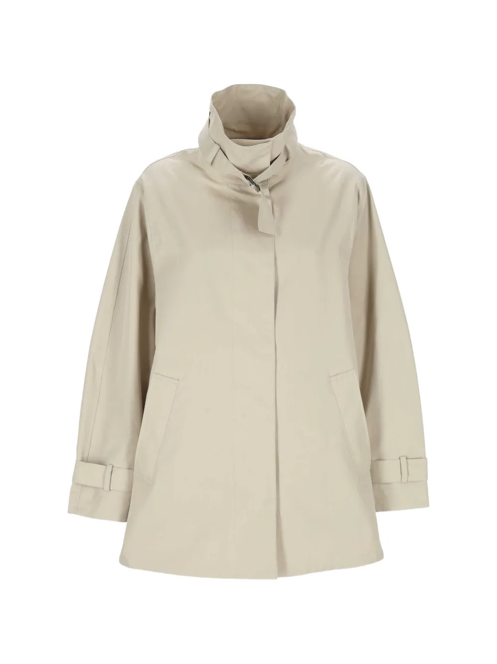 EMMA E GAIA buckle-fastening high-neck coat - Toni neutri