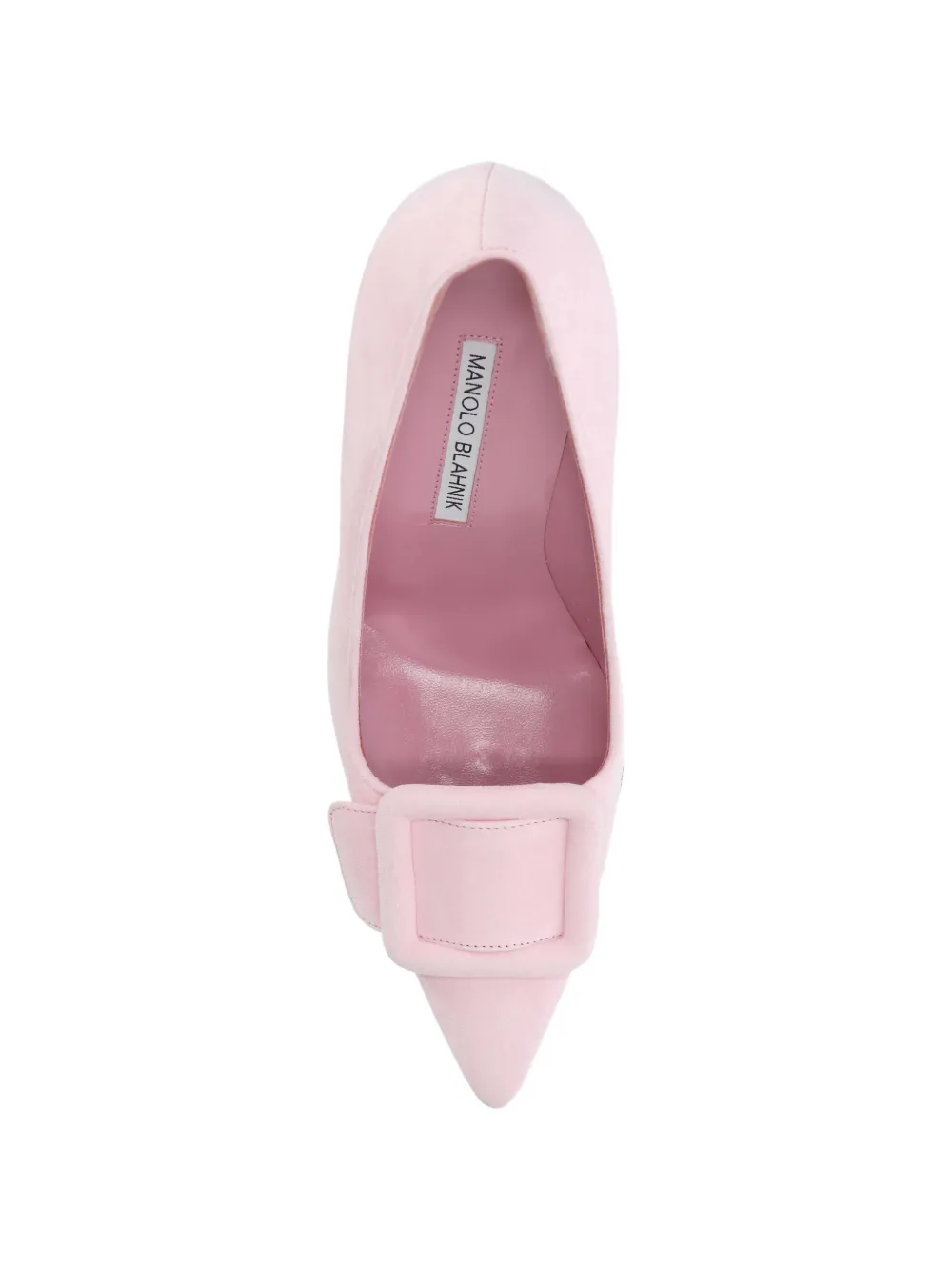 Manolo Blahnik buckle-detail suede pumps Roze